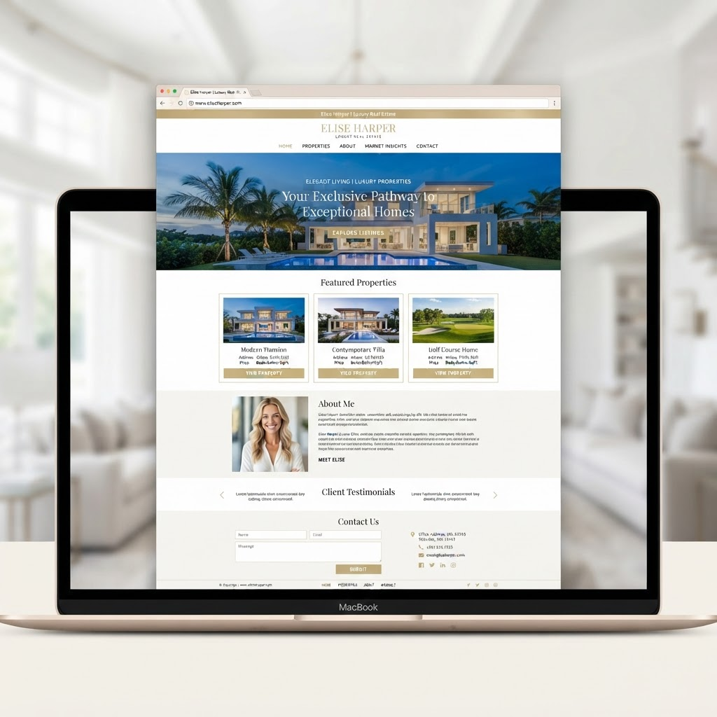 Concept homepage design for a real estate agent